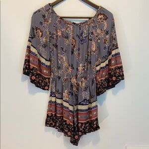 Fashion Nova Women’s 100% Rayon Floral Romper Size S